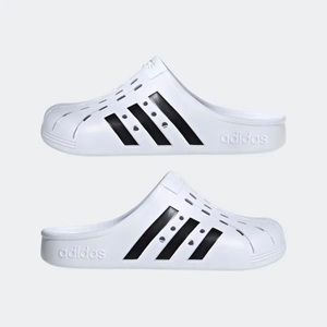 Adidas Adilette Clog sz 7 new white black. Fits like an 8